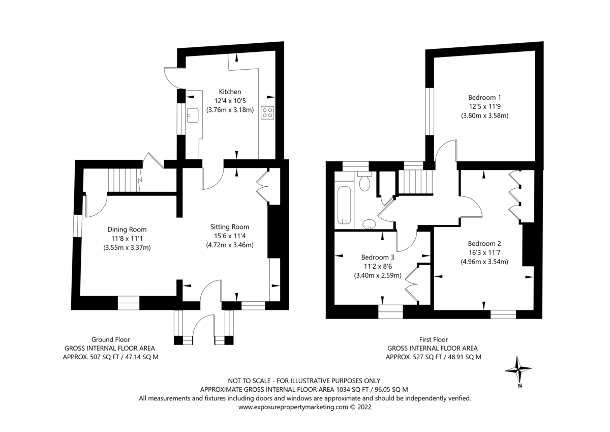 3 bed house for sale in Main Street, Ulleskelf - Property Floorplan