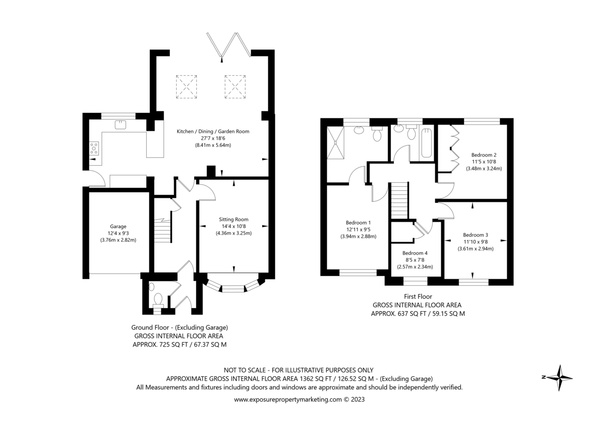 4 bed house for sale in Egglestone Square, Boston Spa - Property floorplan