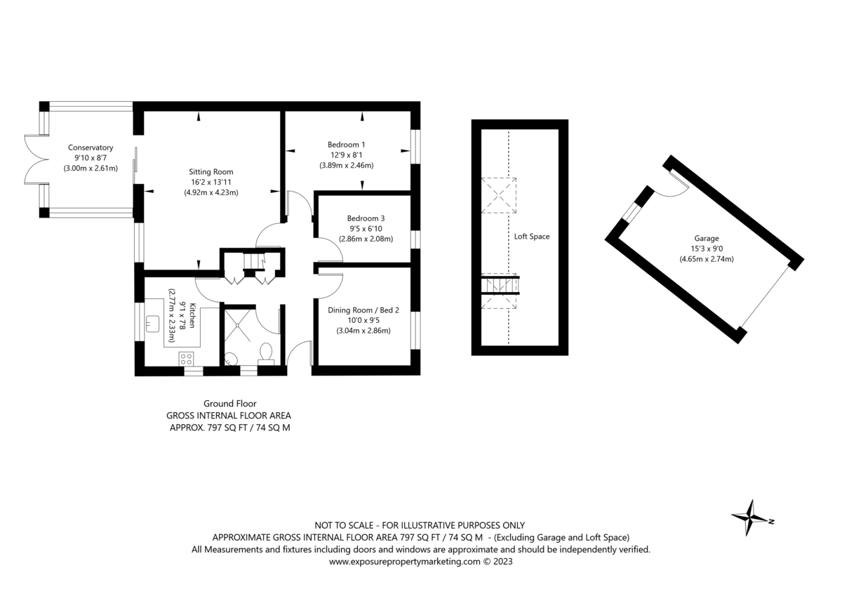3 bed bungalow for sale in Auster Bank Crescent - Property floorplan