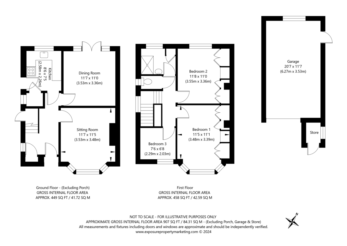 3 bed house for sale in Windmill Rise, Holgate, York - Property floorplan
