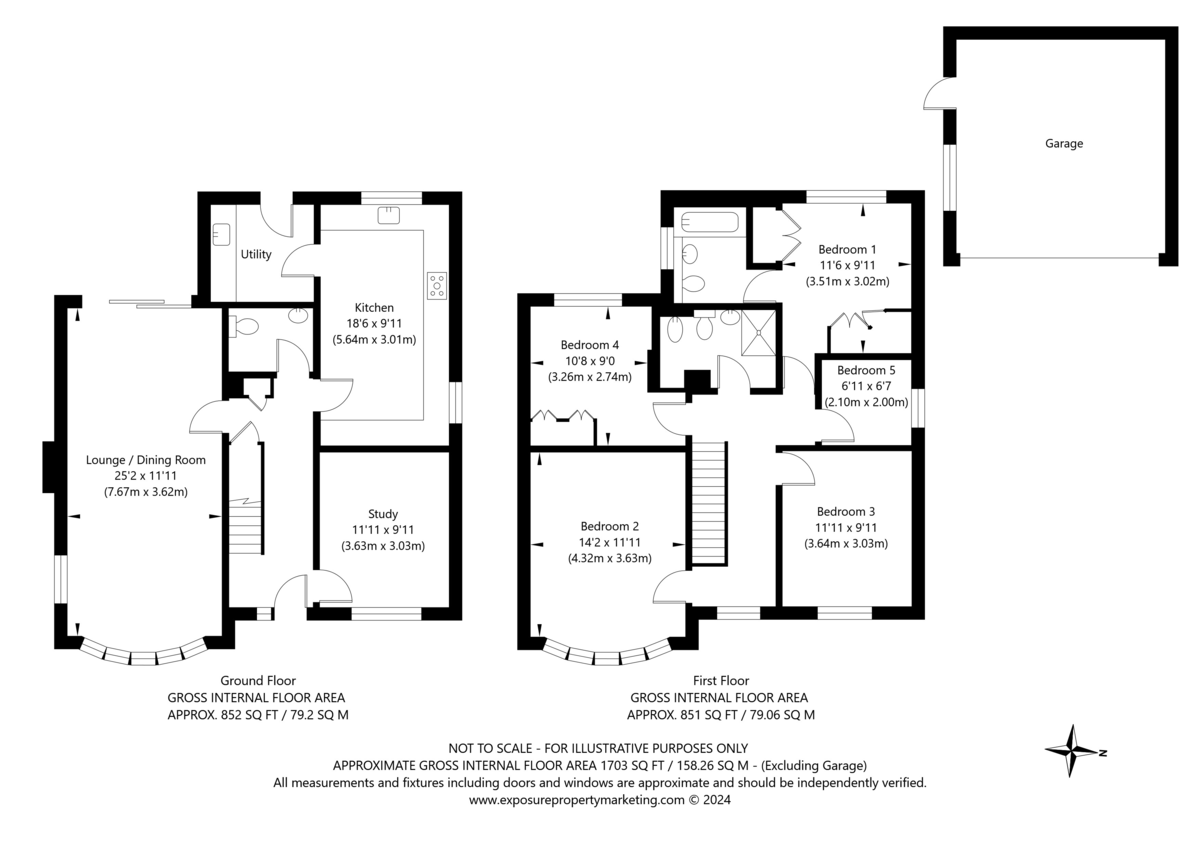 5 bed house for sale in Northfield Avenue, Appleton Roebuck - Property floorplan