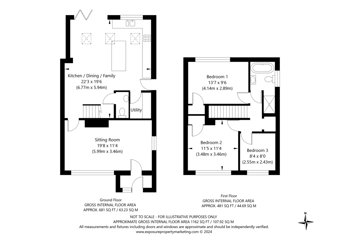 3 bed house for sale in Northfield Way, Appleton Roebuck - Property floorplan