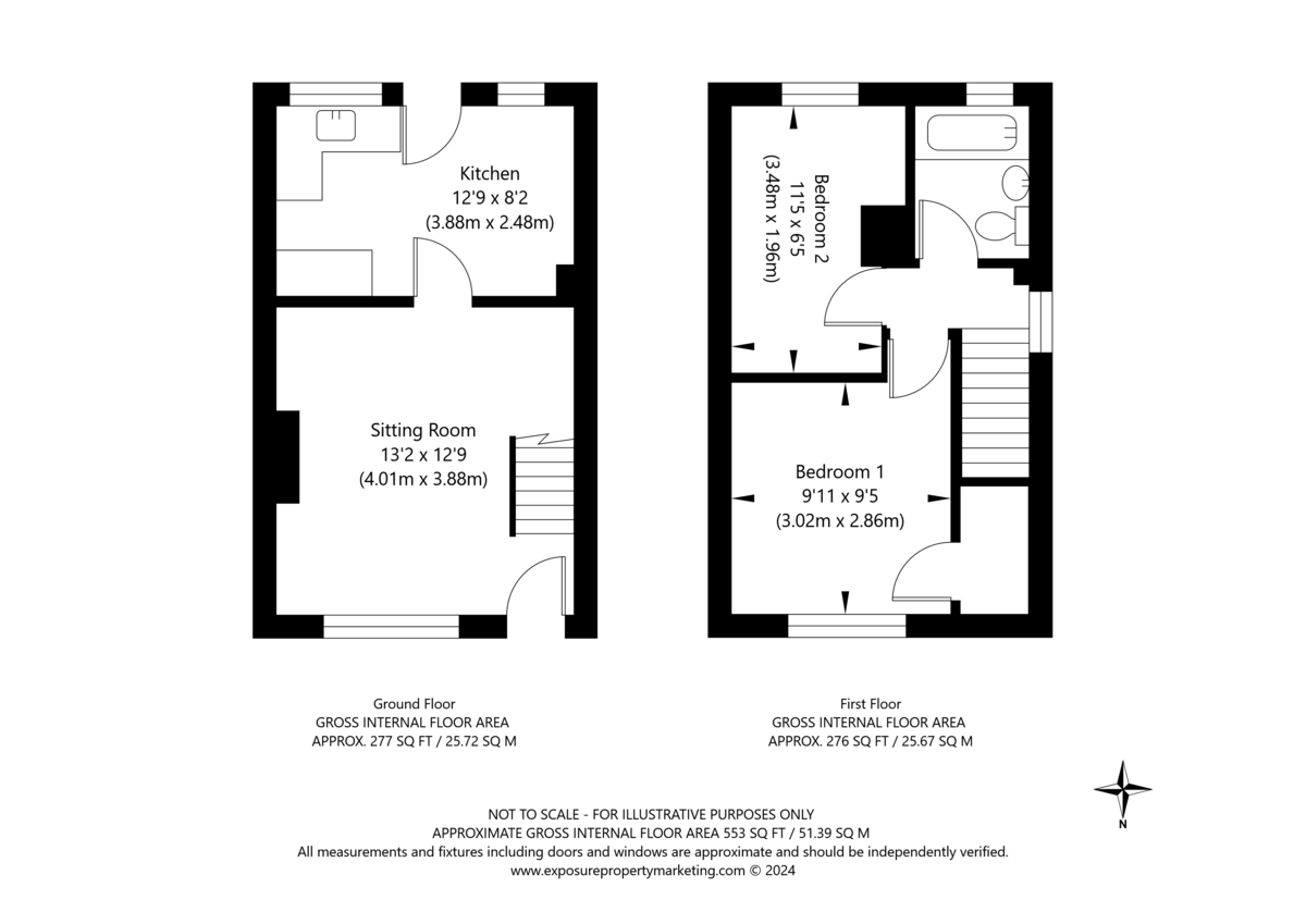 2 bed house for sale in Vavasour Court, Copmanthorpe - Property floorplan