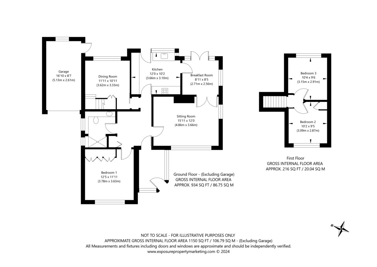 3 bed house for sale in Dikelands Lane, Upper Poppleton, York - Property floorplan