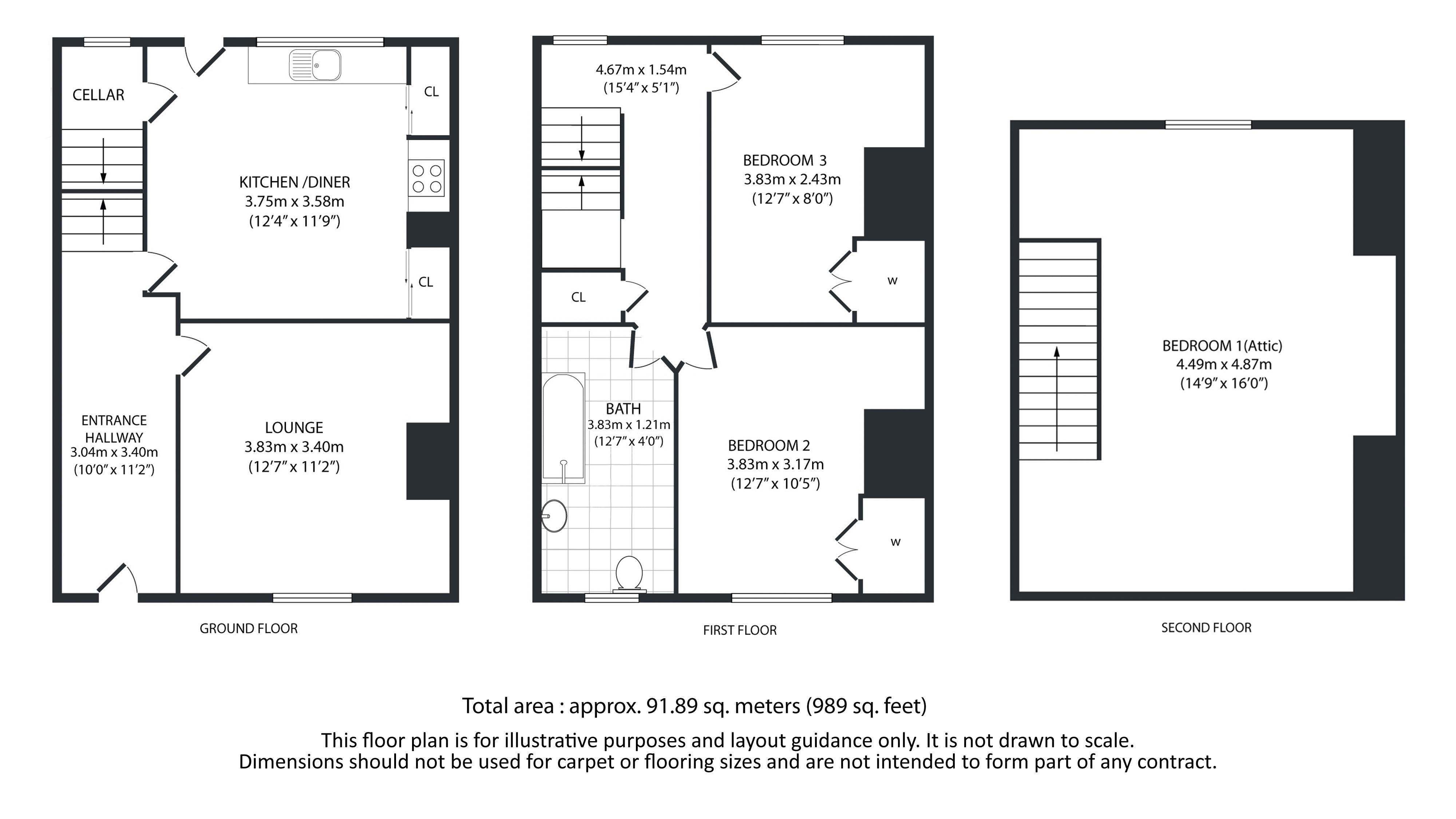 3 bed house for sale in All Souls Road - Property Floorplan