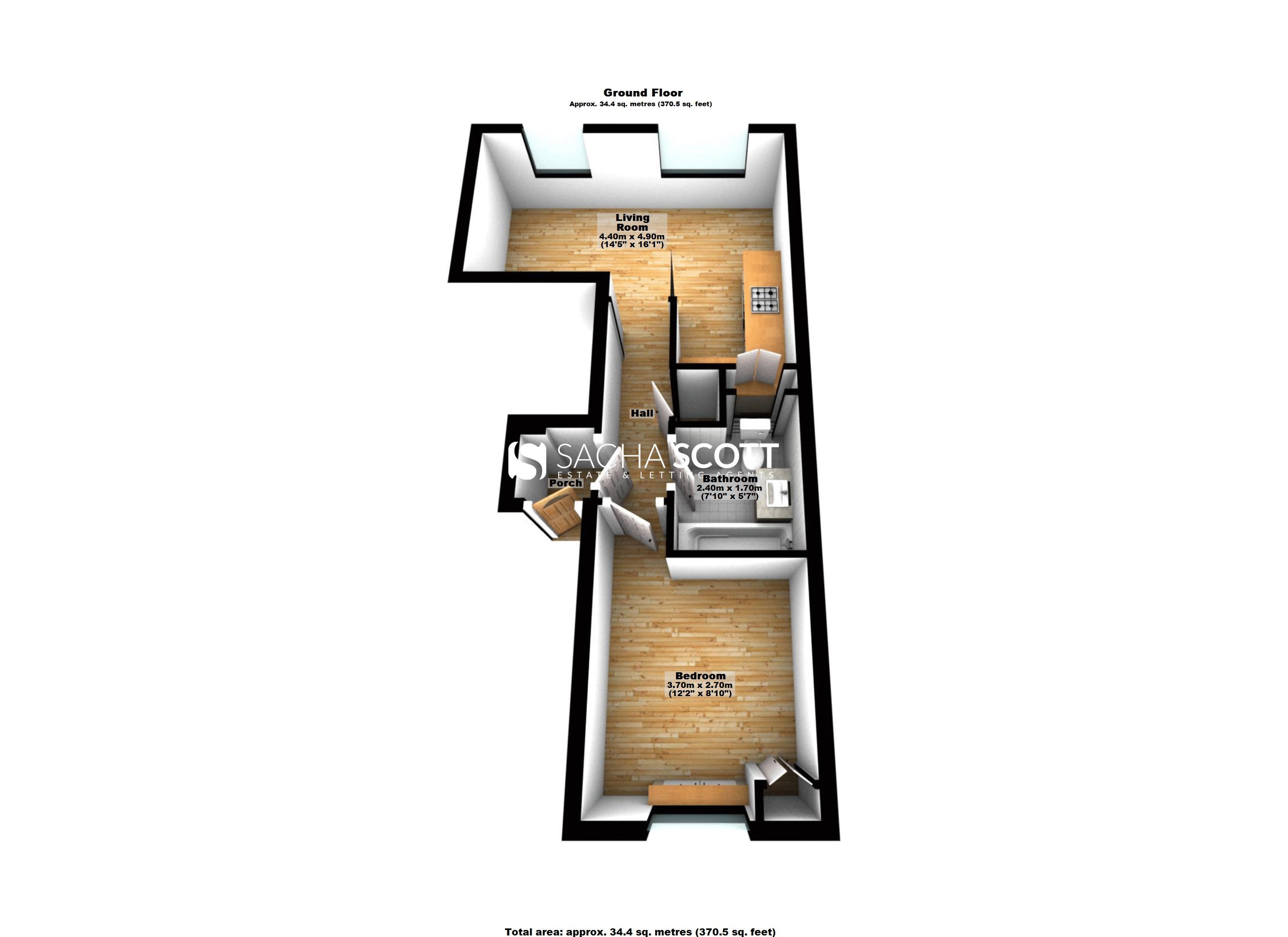 1 bed flat for sale in Kingston Road - Property Floorplan