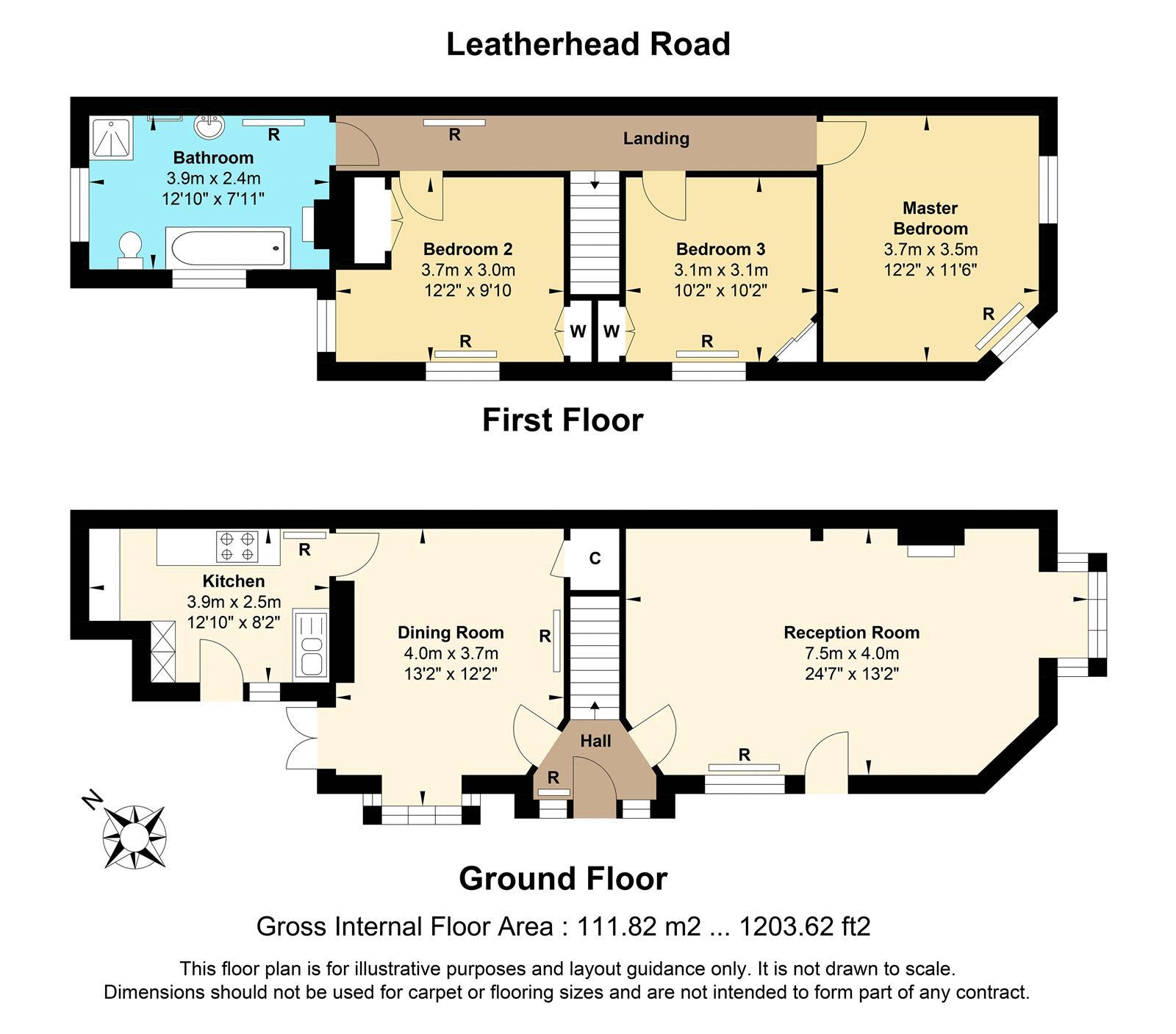 3 bed house for sale in Leatherhead Road - Property Floorplan