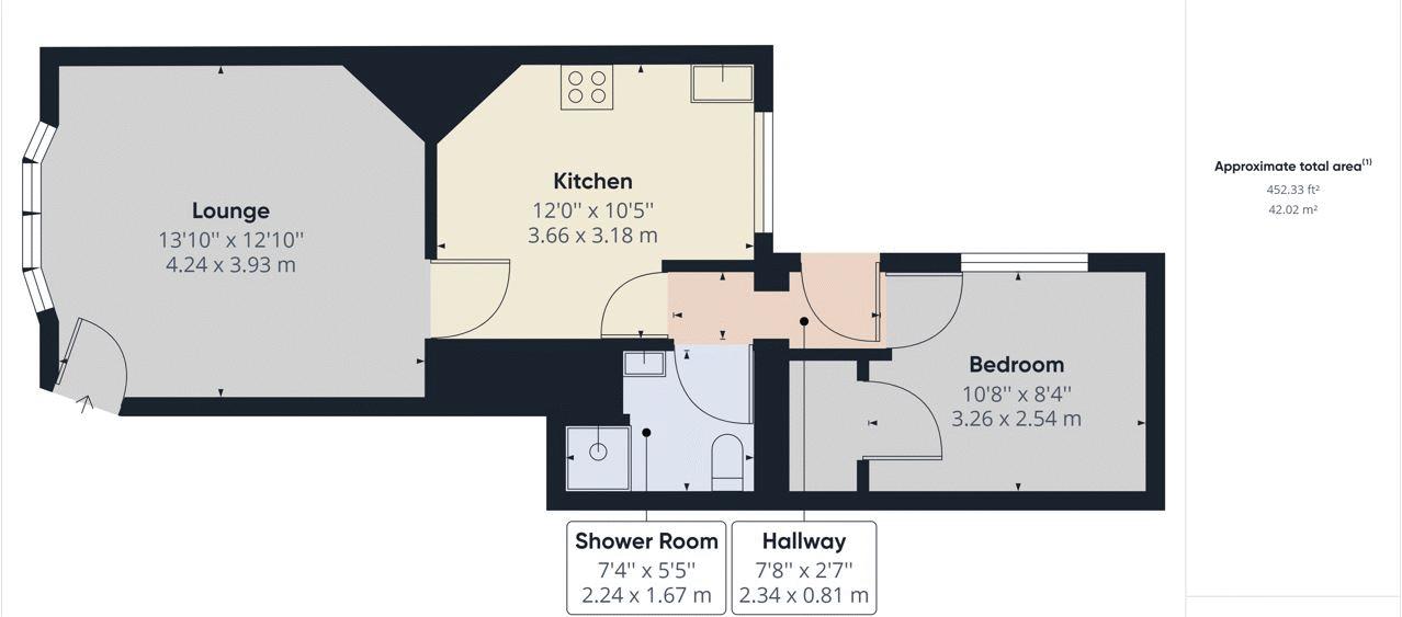 1 bed flat for sale in Davidson Road - Property Floorplan