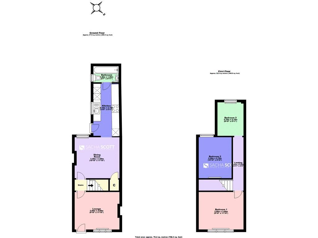 3 bed house for sale in Middle Lane - Property Floorplan