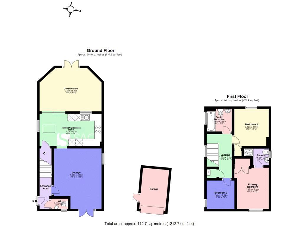 3 bed house for sale in De Burgh Gardens - Property Floorplan