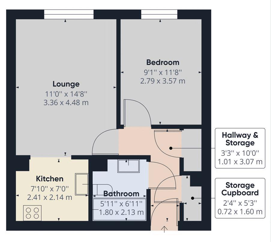 1 bed  for sale in 1 Chatsworth Place - Property Floorplan