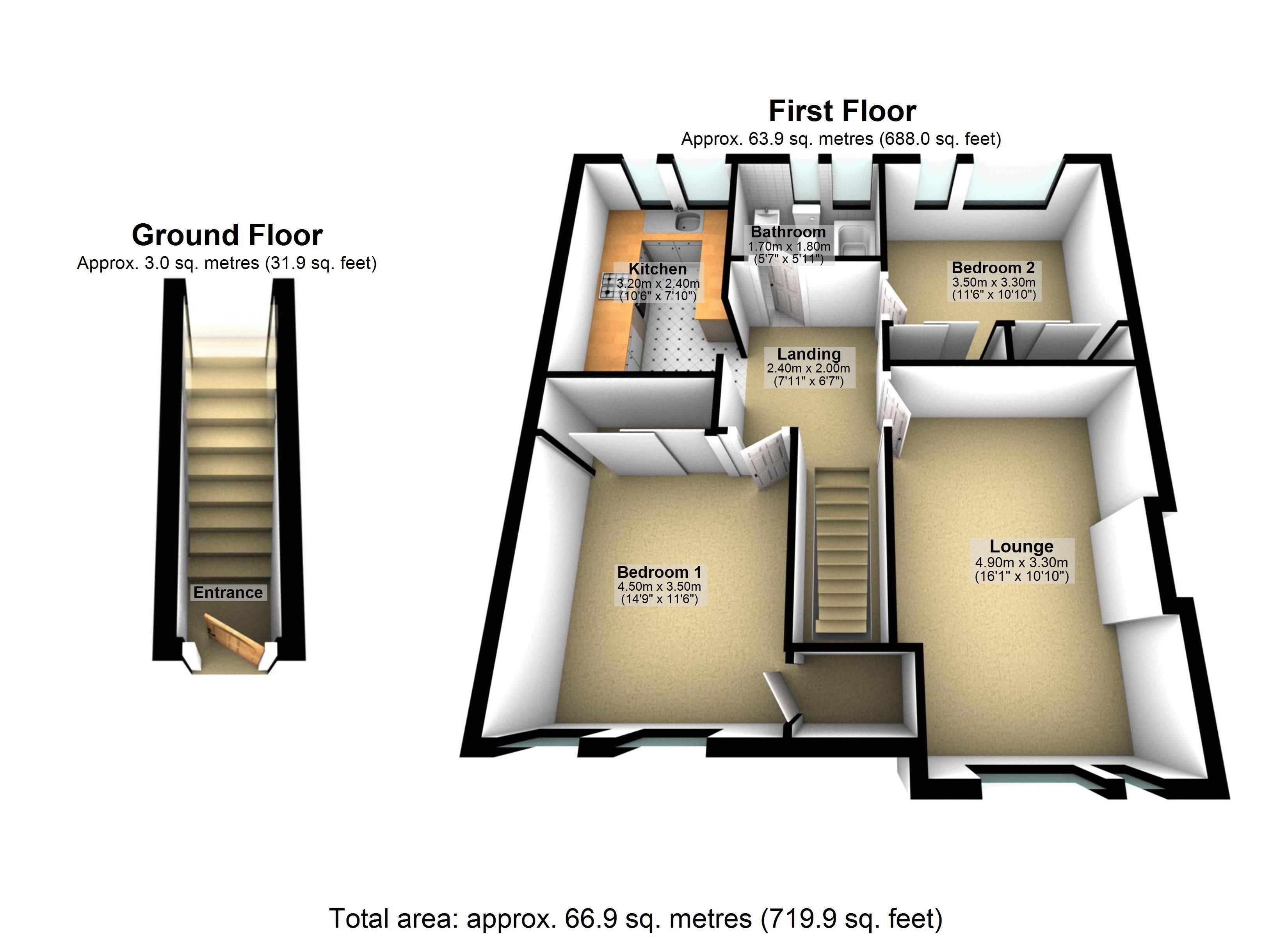 2 bed flat for sale in Home Farm Close - Property Floorplan
