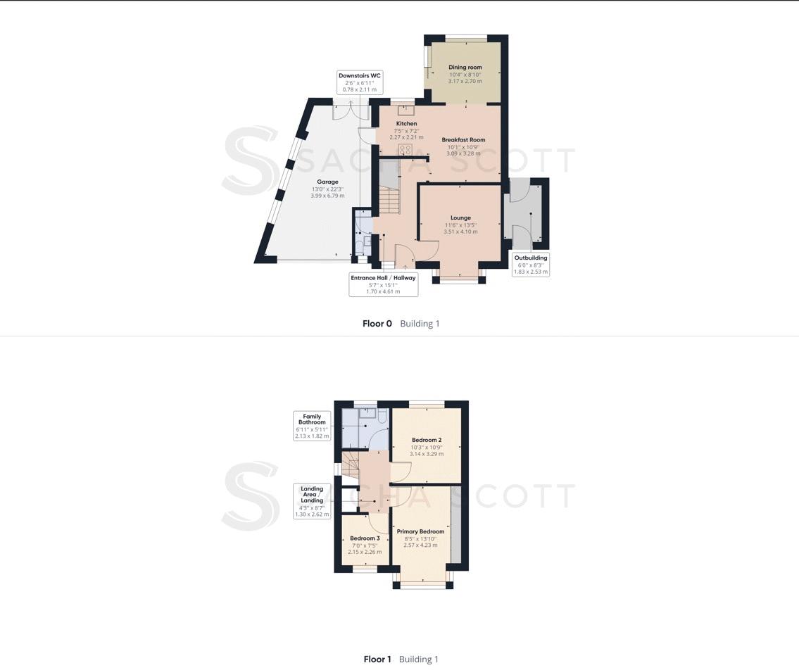 3 bed house for sale in Longfellow Road - Property Floorplan