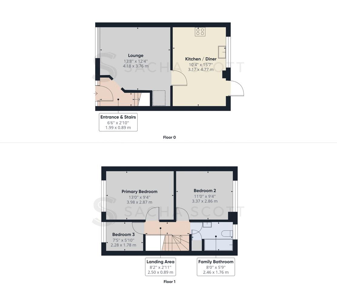 3 bed house for sale in Hillside Close - Property Floorplan
