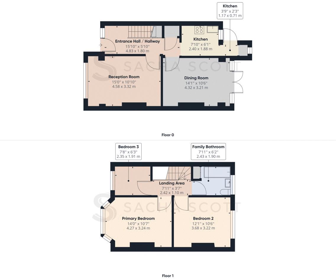 3 bed house for sale in Caldbeck Avenue - Property Floorplan
