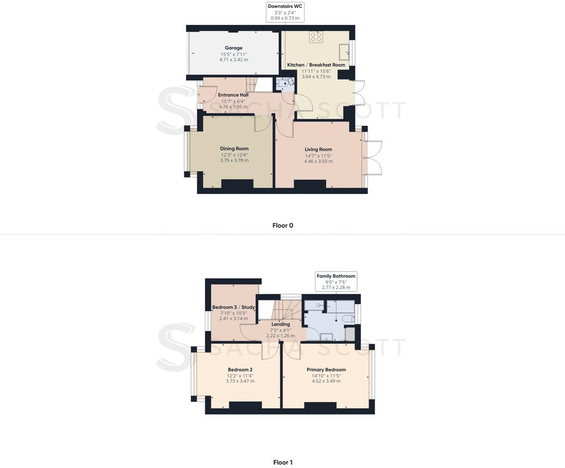 3 bed house for sale in Ruden Way - Property Floorplan