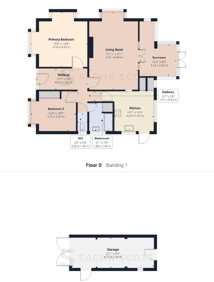 2 bed bungalow for sale in Claremount Gardens - Property Floorplan