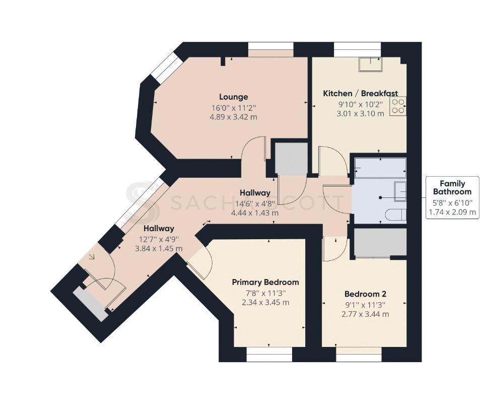 2 bed flat for sale in Elizabeth House, Elizabeth Drive - Property Floorplan