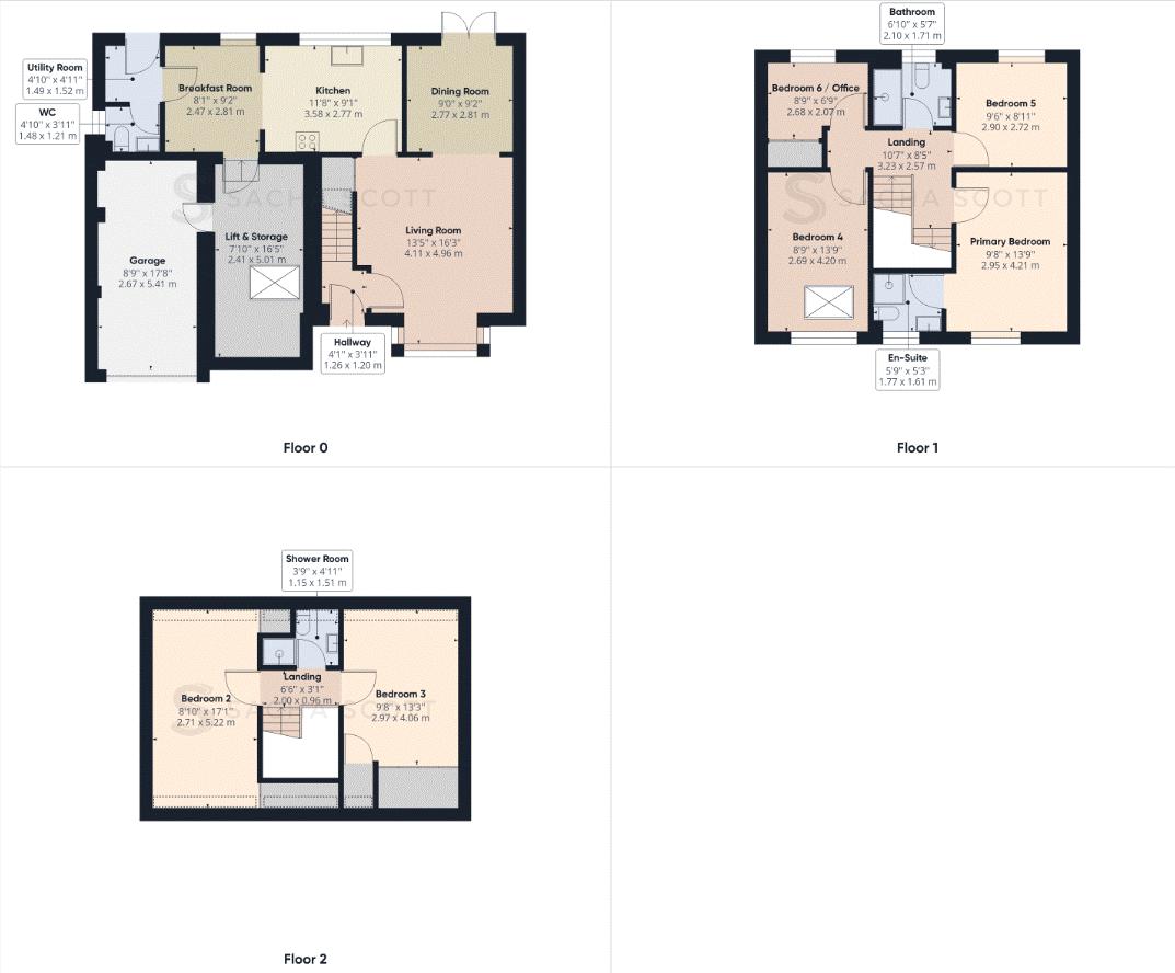 6 bed house for sale in The Fieldings - Property Floorplan