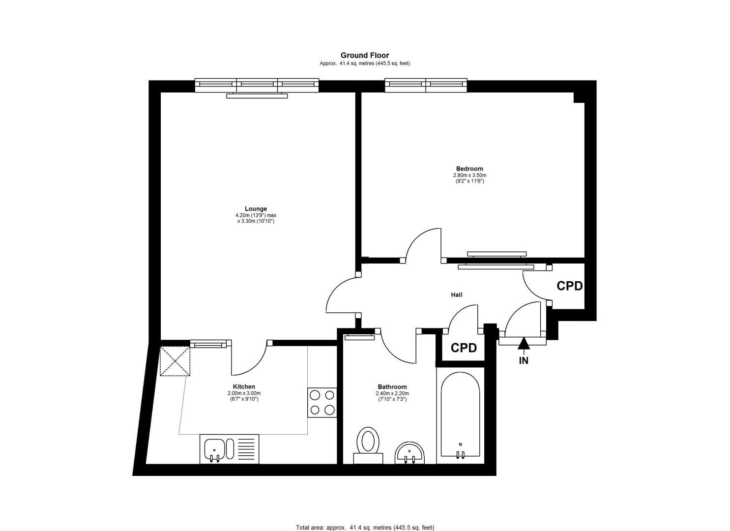 1 bed flat to rent in High Street - Property Floorplan