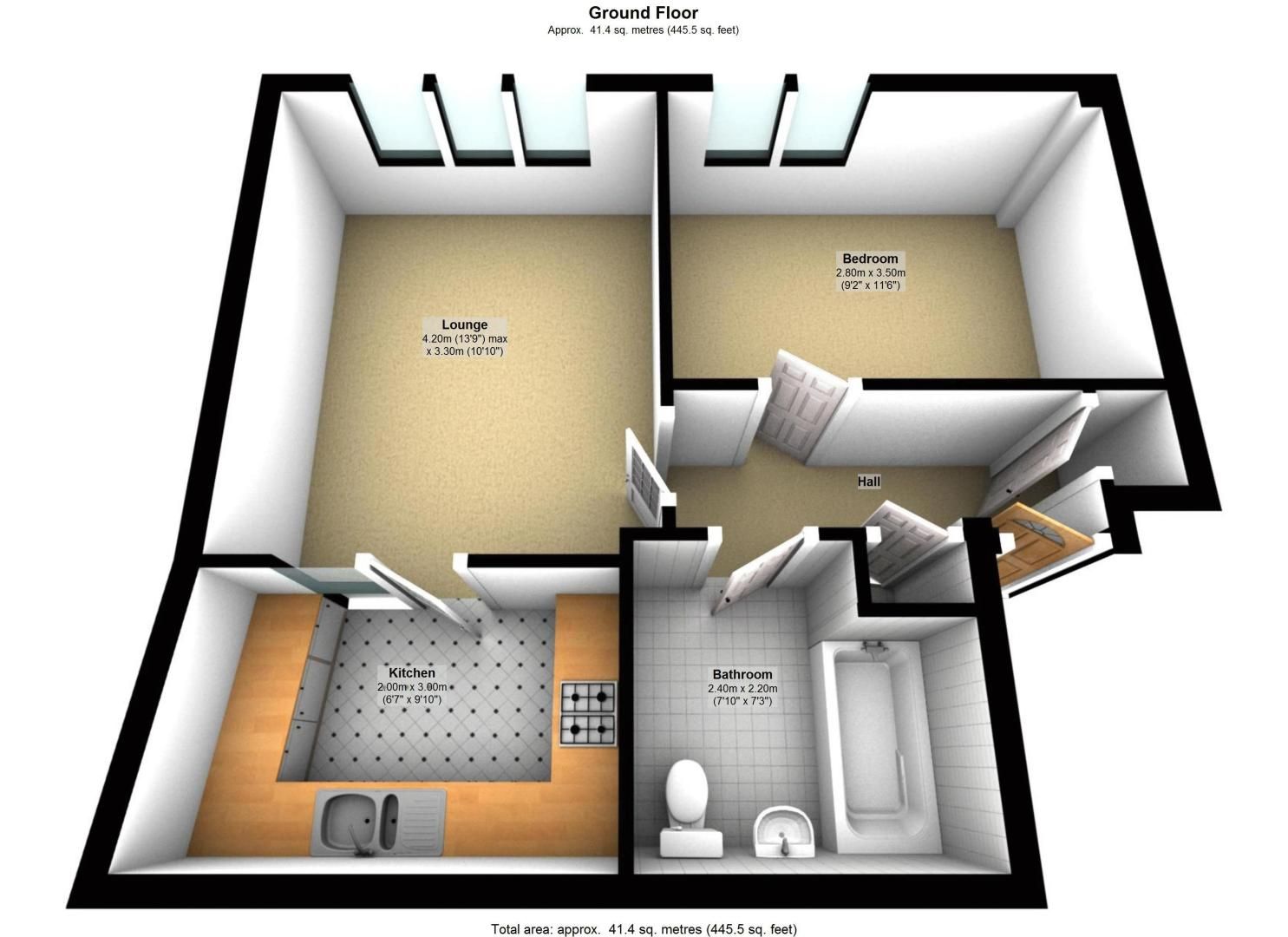 1 bed flat to rent in High Street - Property Floorplan