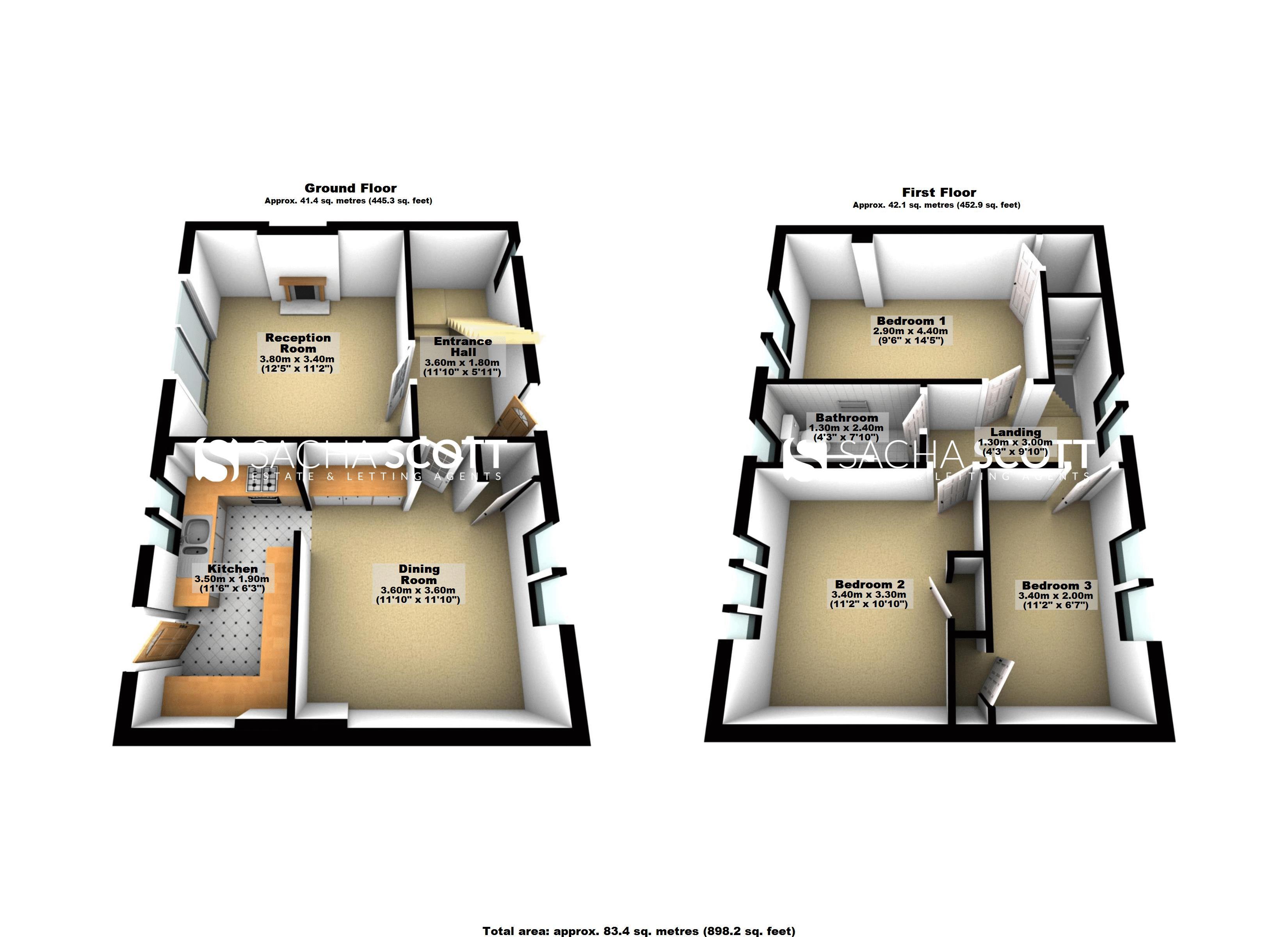 3 bed house to rent in Bankside Drive - Property Floorplan
