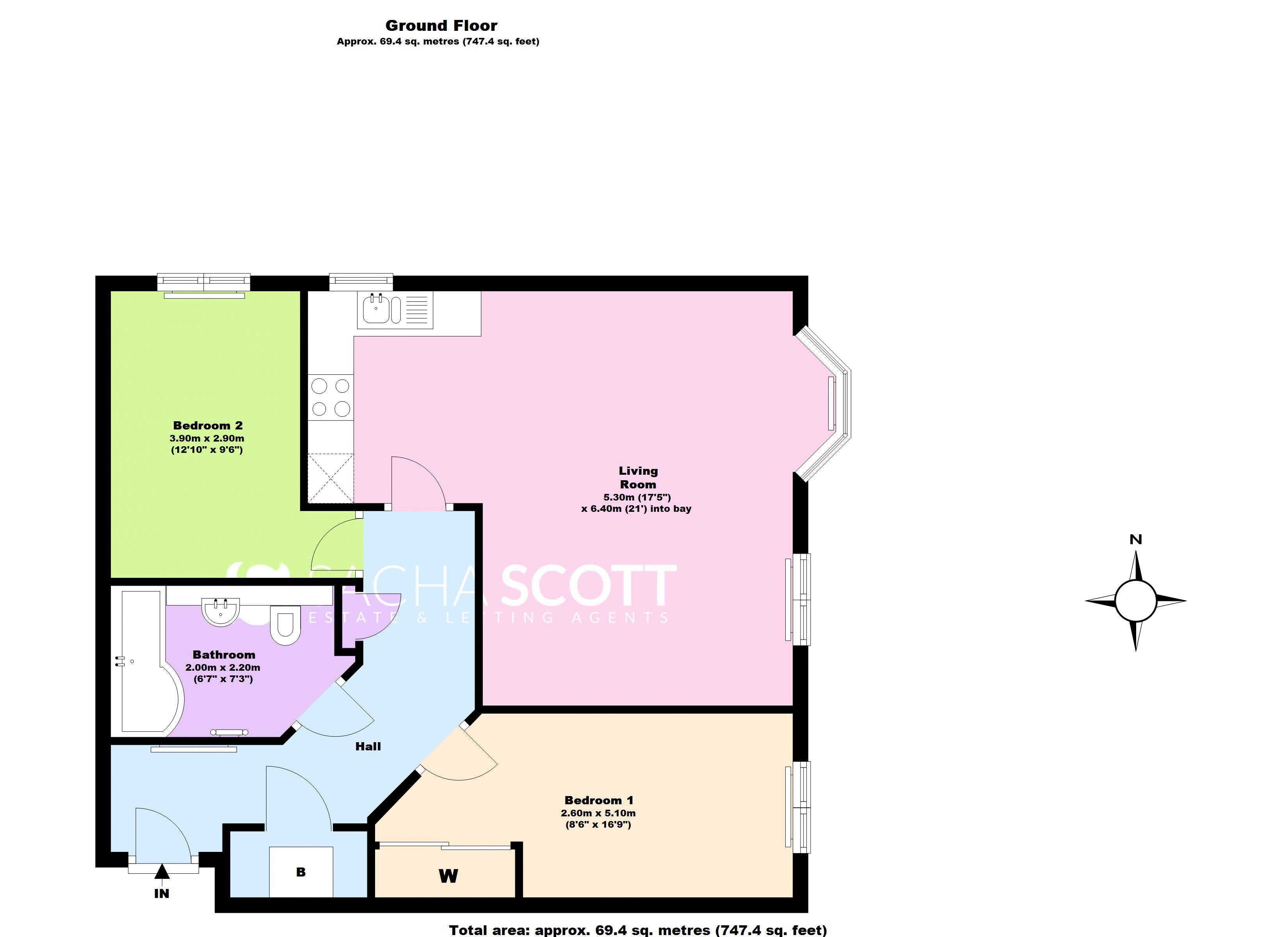 2 bed flat to rent in Windmill Lane - Property Floorplan