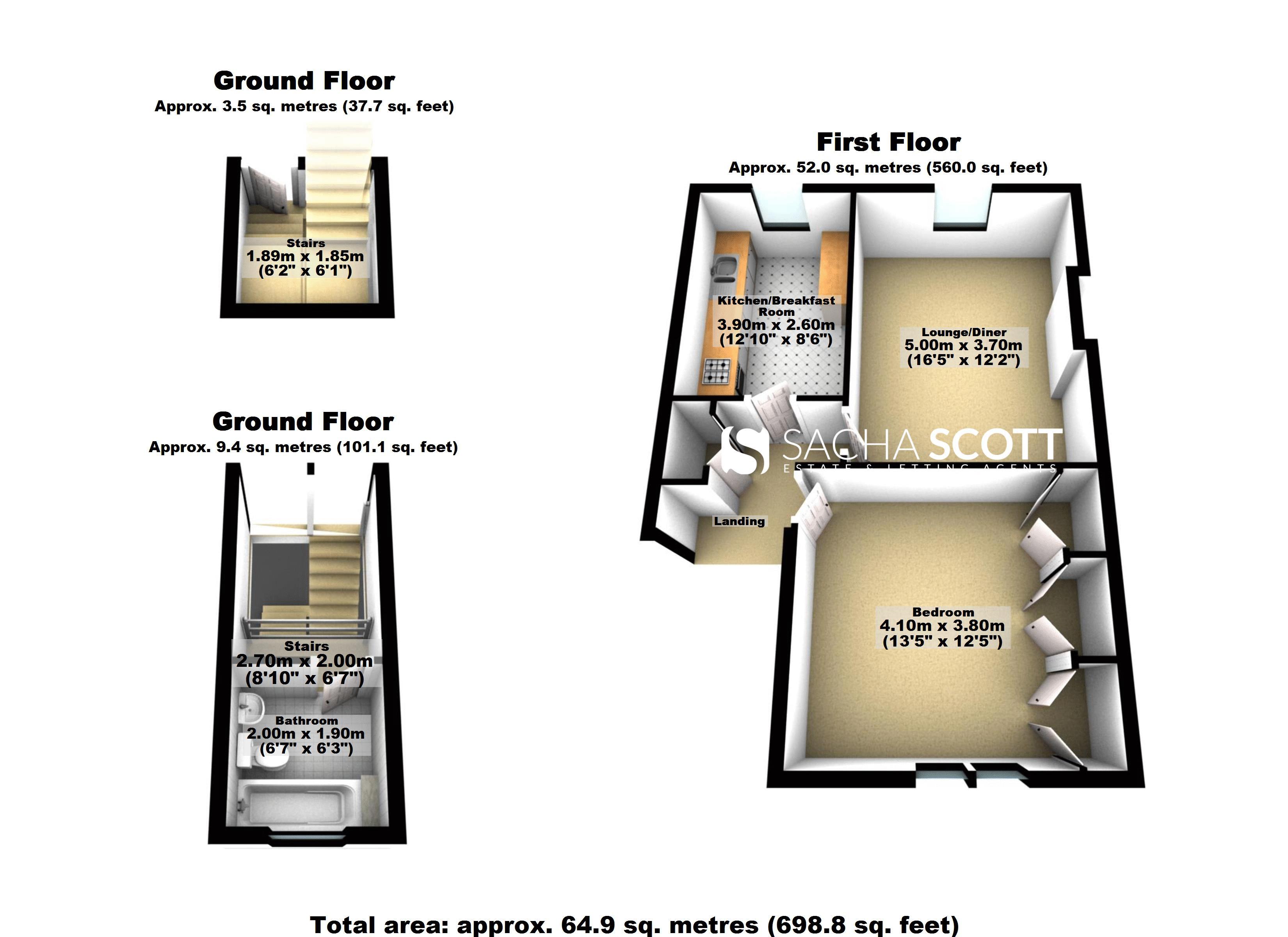 1 bed flat to rent in Ridgway - Property Floorplan