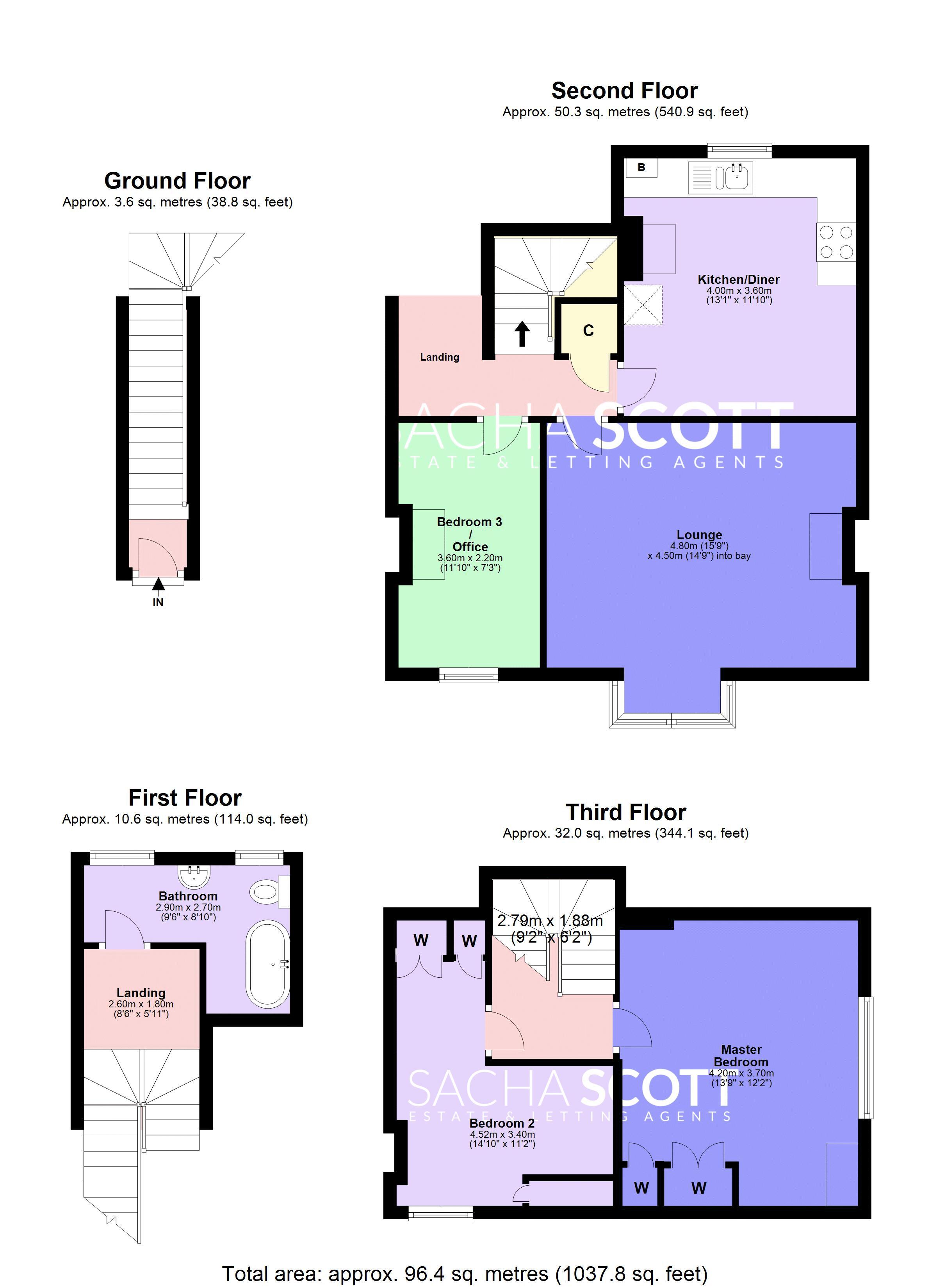 3 bed flat for sale in Nutfield Road - Property Floorplan