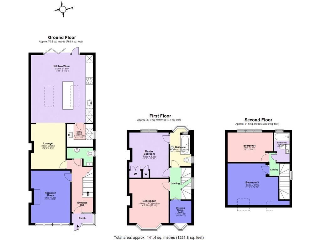 5 bed house for sale in Taunton Close - Property Floorplan