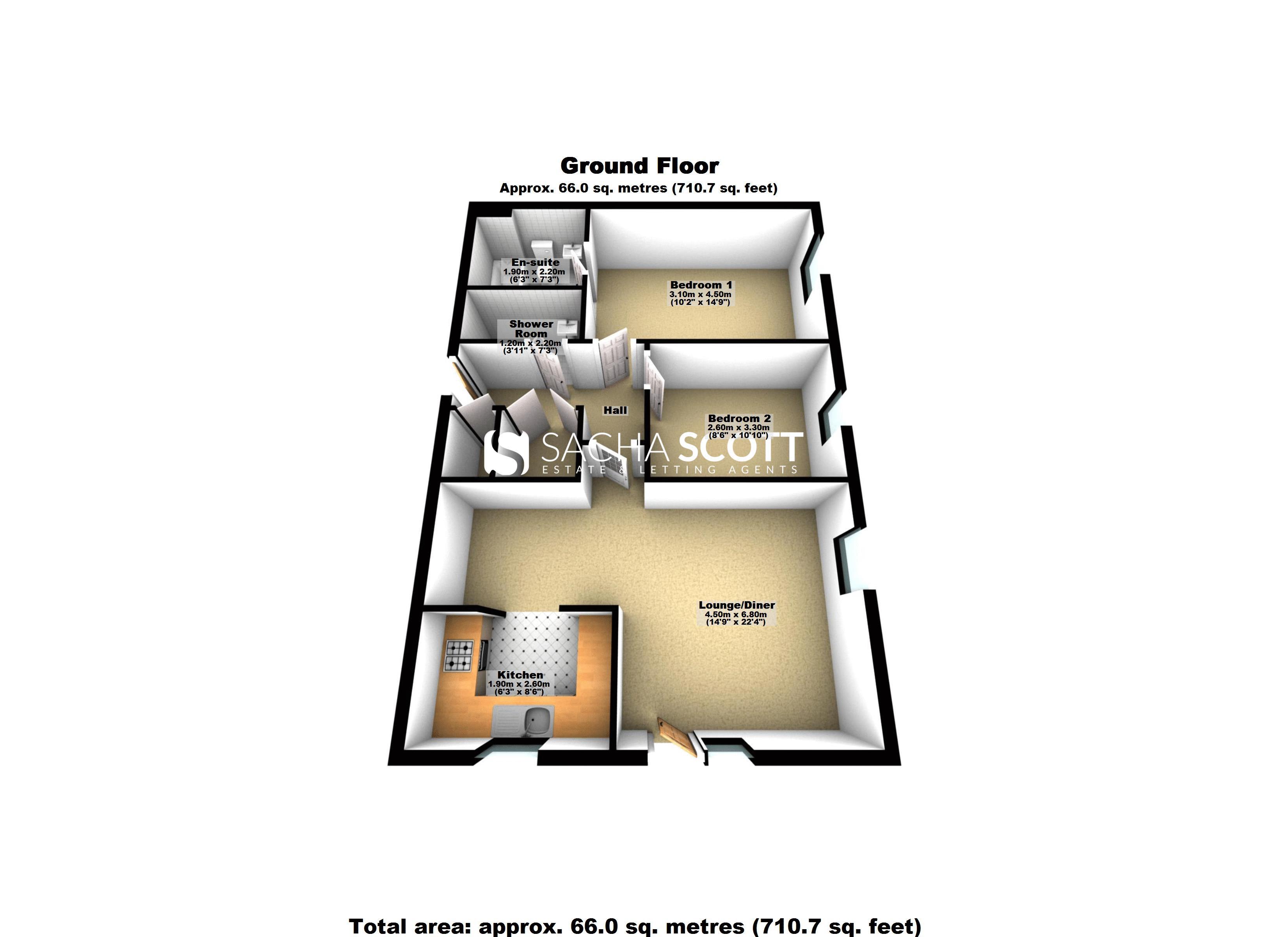 2 bed flat to rent in Park View Road - Property Floorplan
