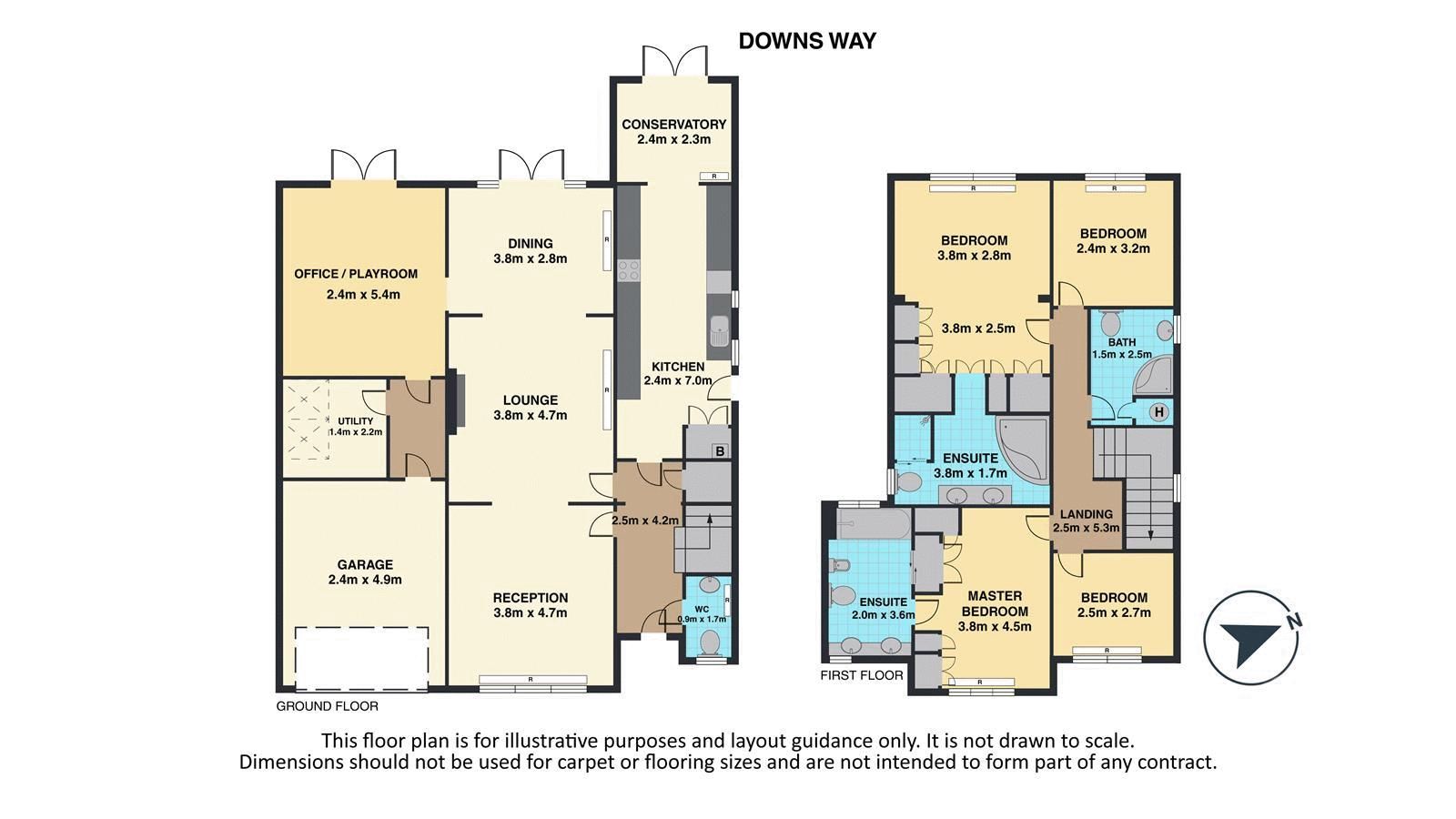 4 bed house for sale in Downs Way Close - Property Floorplan
