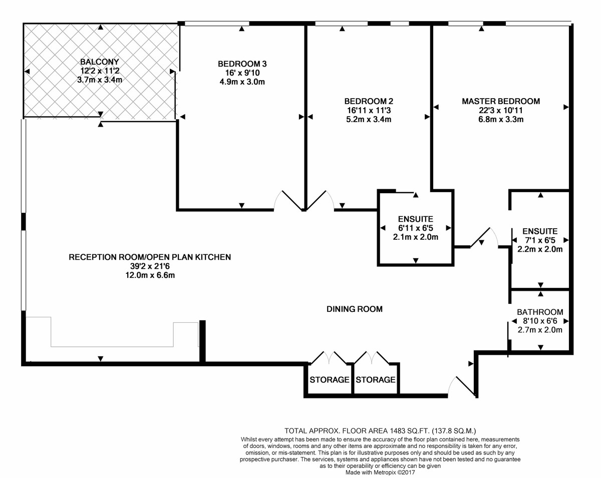 3 bed flat to rent in Paddington Exchange  - Property Floorplan