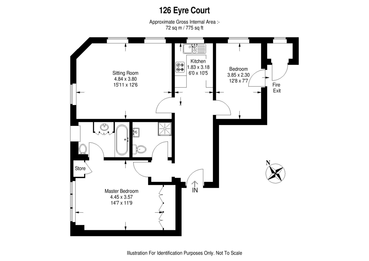 2 bed flat to rent - Property Floorplan