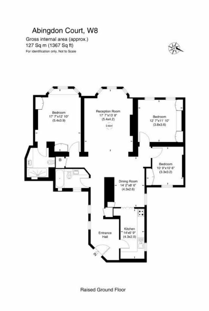 3 bed flat for sale in Abingdon Villas, London - Property Floorplan