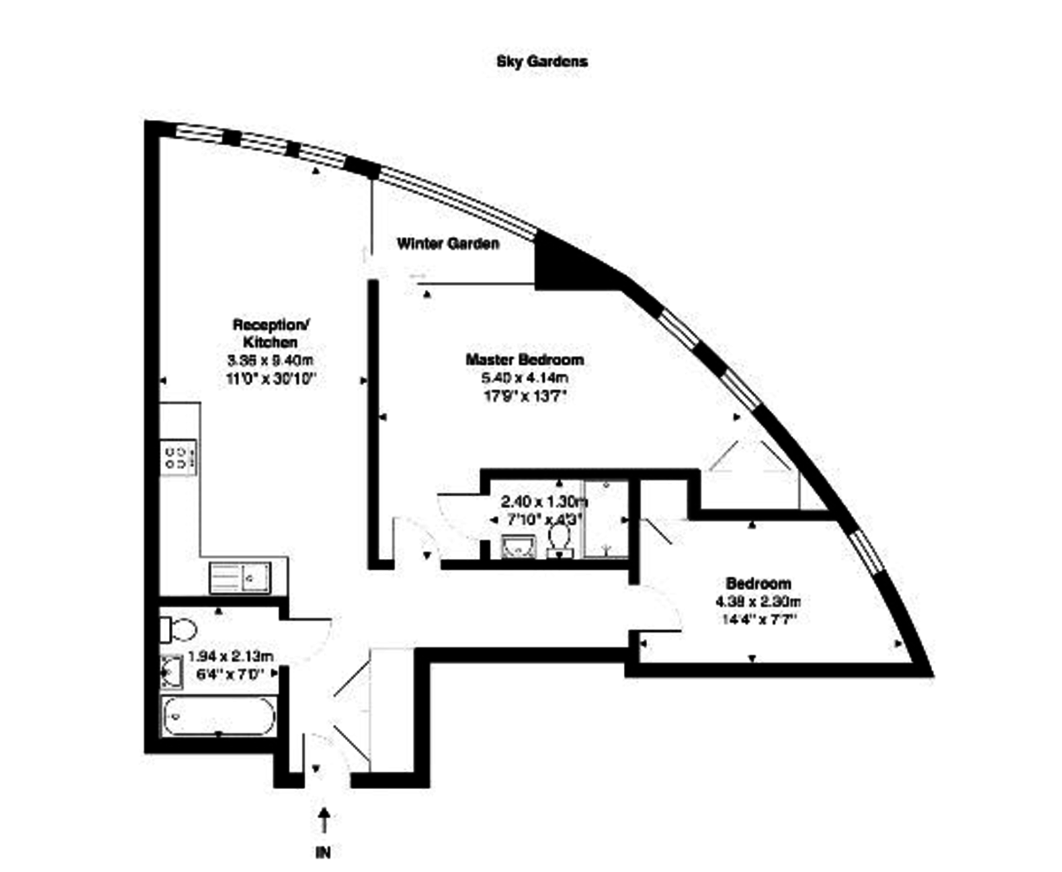 2 bed flat to rent in Wandsworth Road - Property Floorplan