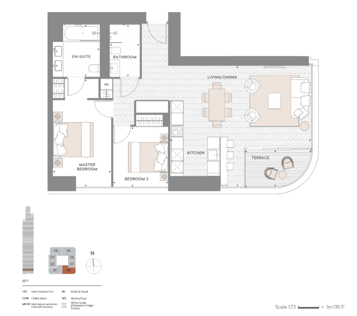2 bed flat for sale in Principal Place - Property Floorplan