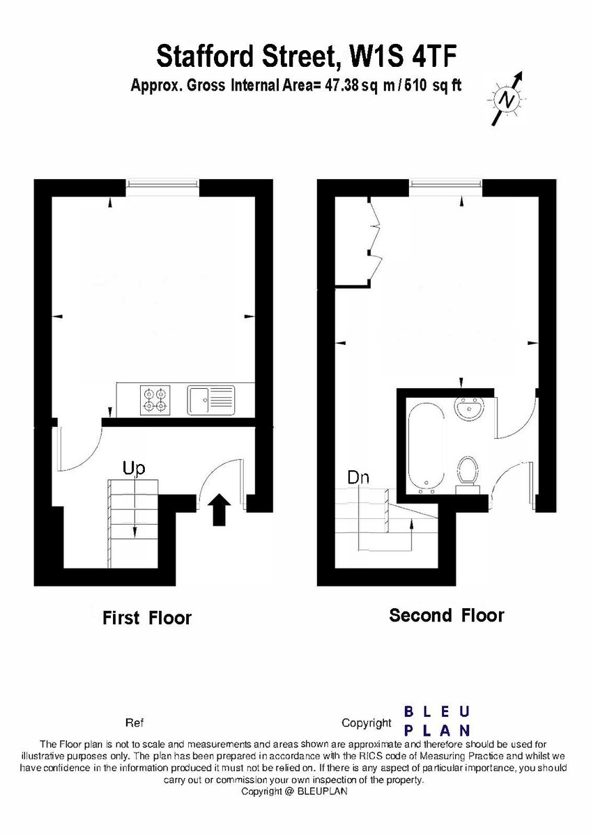 1 bed flat for sale in Stafford Street, Mayfair, London W1 - Property Floorplan