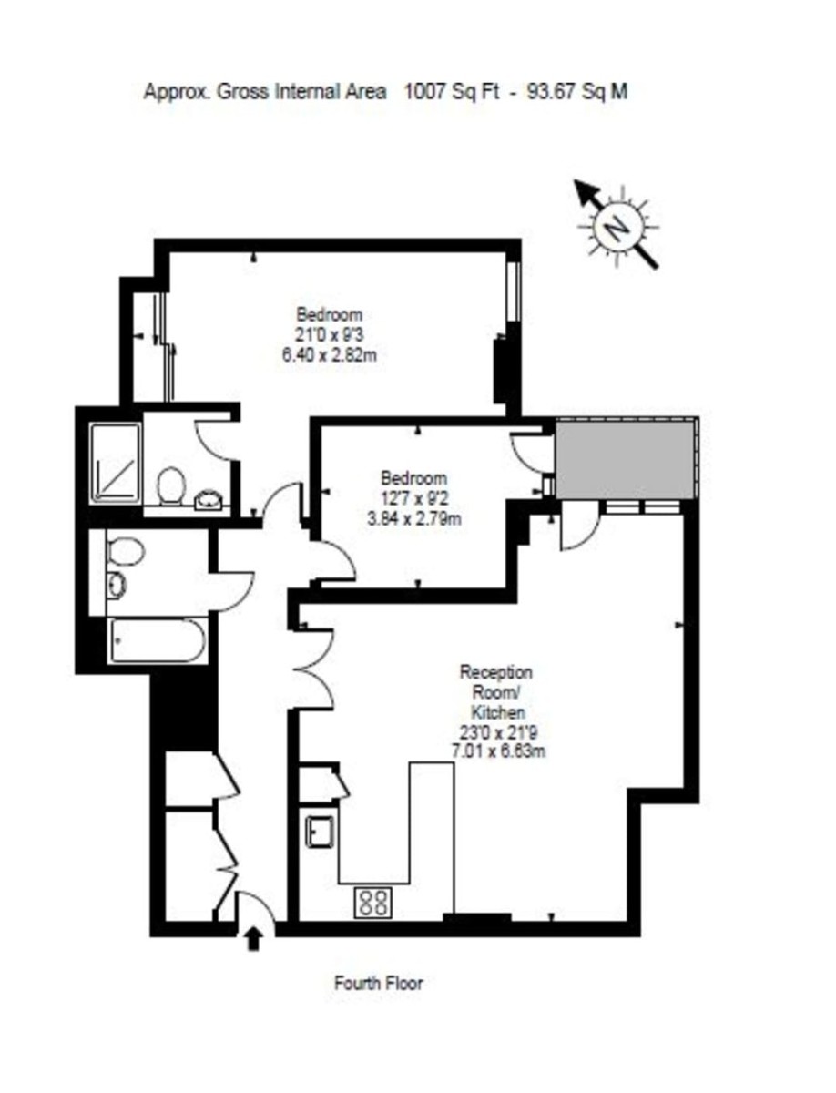 2 bed flat for sale in Spinnaker House, Battersea Reach, Juniper Drive, London SW18 - Property Floorplan