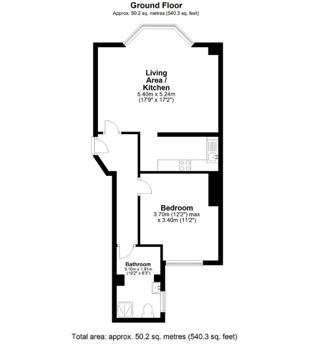1 bed flat for sale in Penywern Road, Earls Court, London SW5 - Property Floorplan