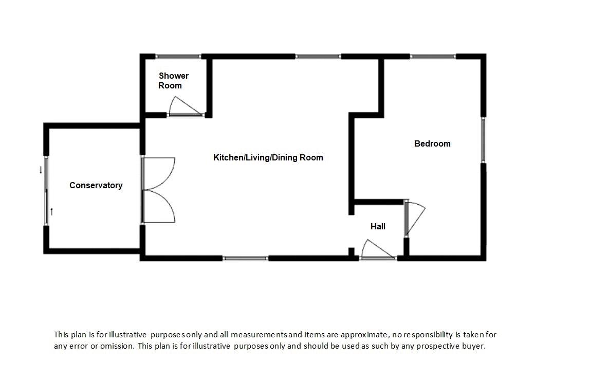 1 bed bungalow to rent in East Lambrook, South Petherton - Property Floorplan
