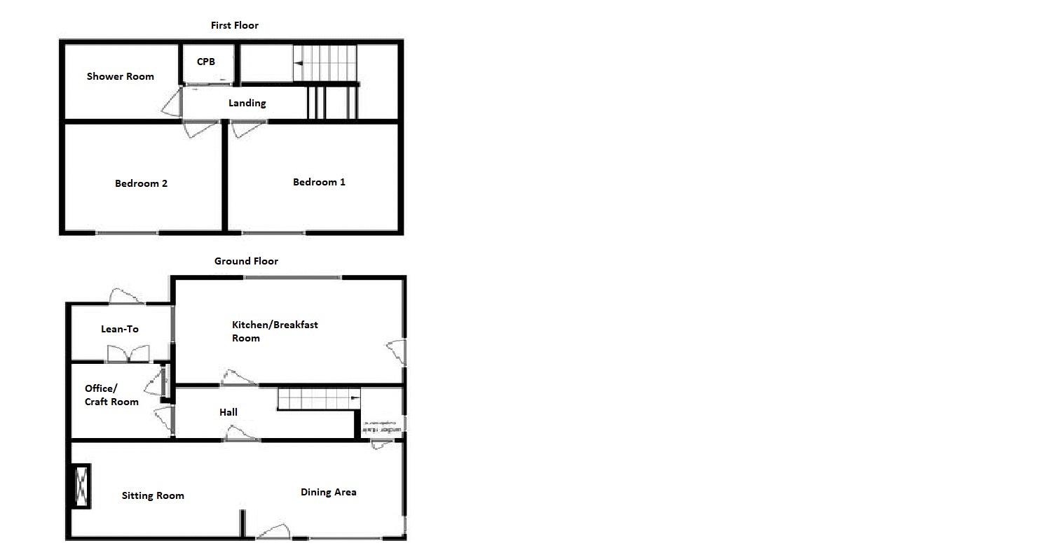 2 bed cottage for sale in Kingsbury Episcopi - Property Floorplan