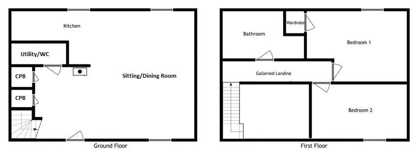 2 bed cottage for sale in West Coker - Property Floorplan