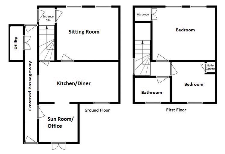 2 bed house for sale in Martock - Property Floorplan