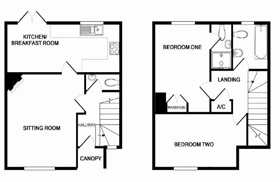 2 bed house for sale in Stoke Sub Hamdon - Property Floorplan
