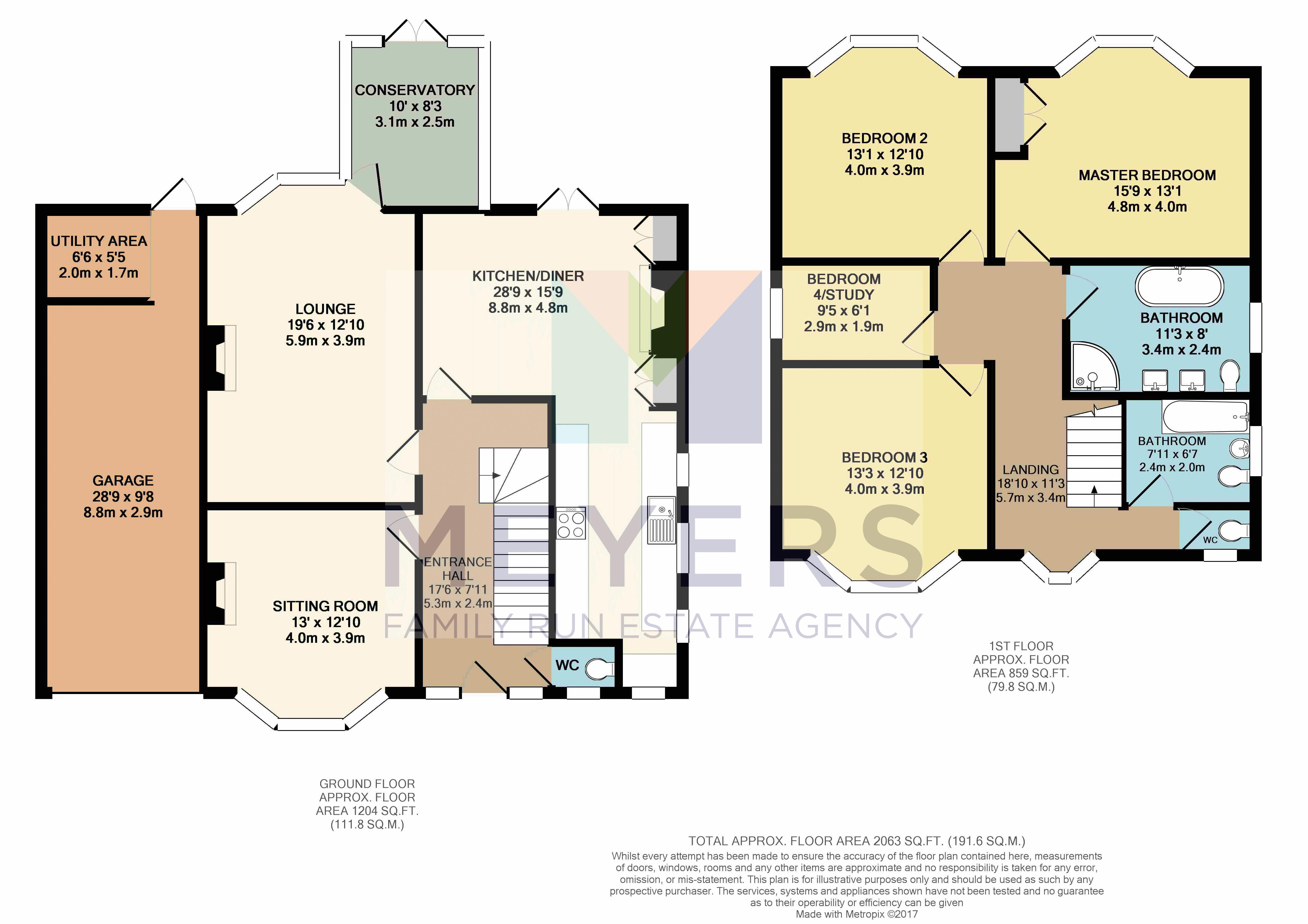 4 bed house for sale in St Ledgers Road, Queens Park, BH8 - Property Floorplan
