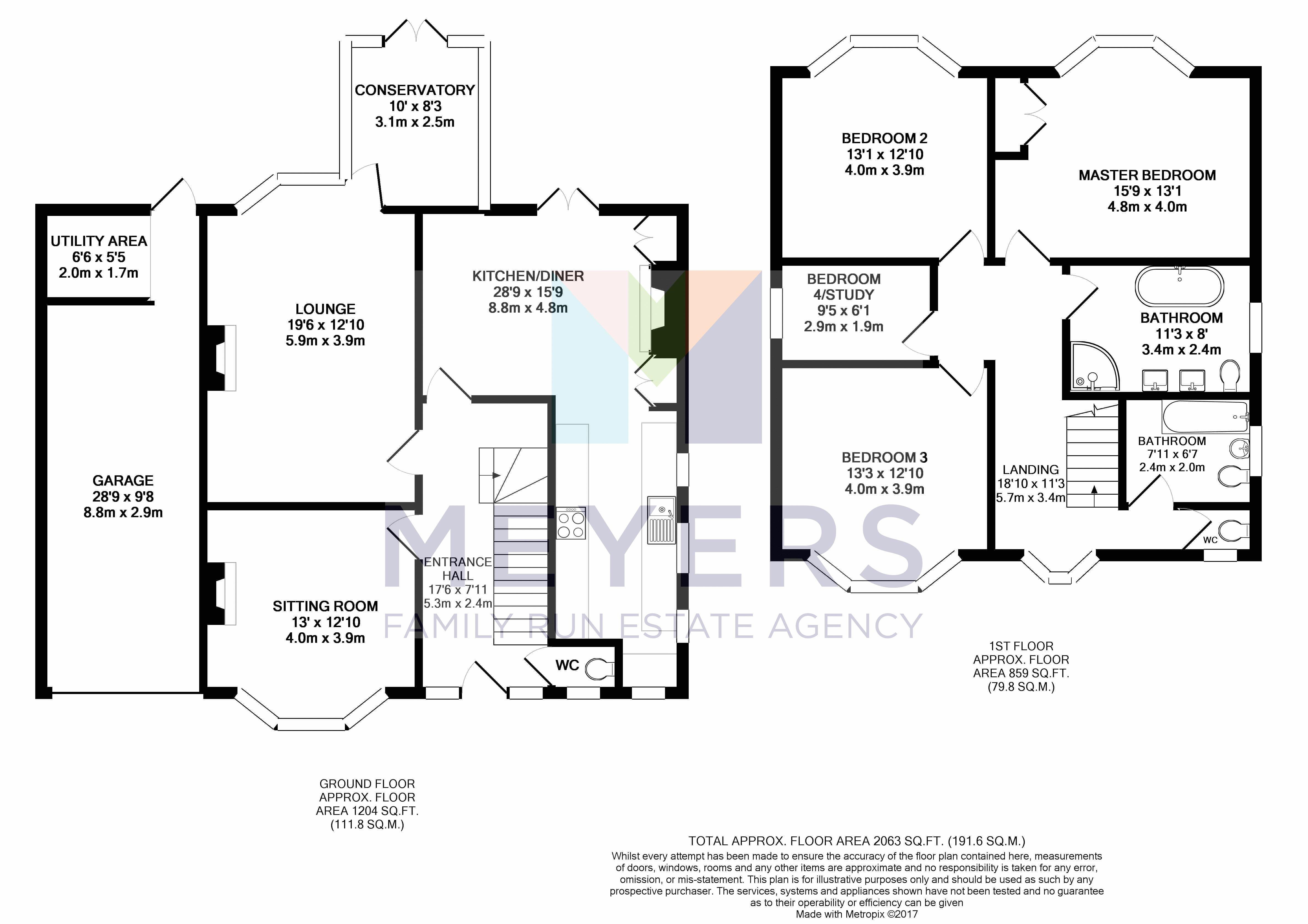 4 bed house for sale in St Ledgers Road, Queens Park, BH8 - Property Floorplan