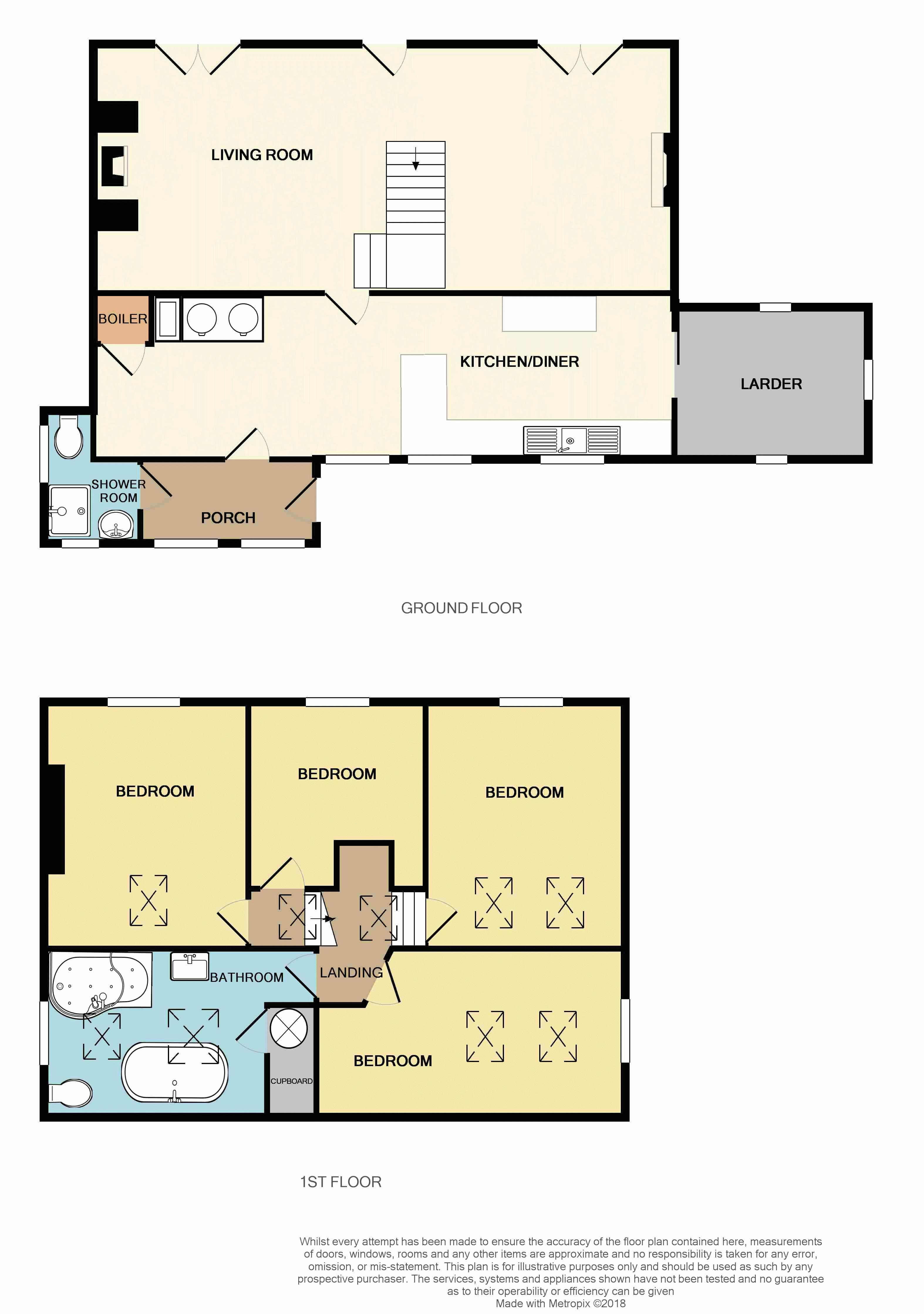 4 bed  for sale in Treven Lane, Hayle - Property Floorplan