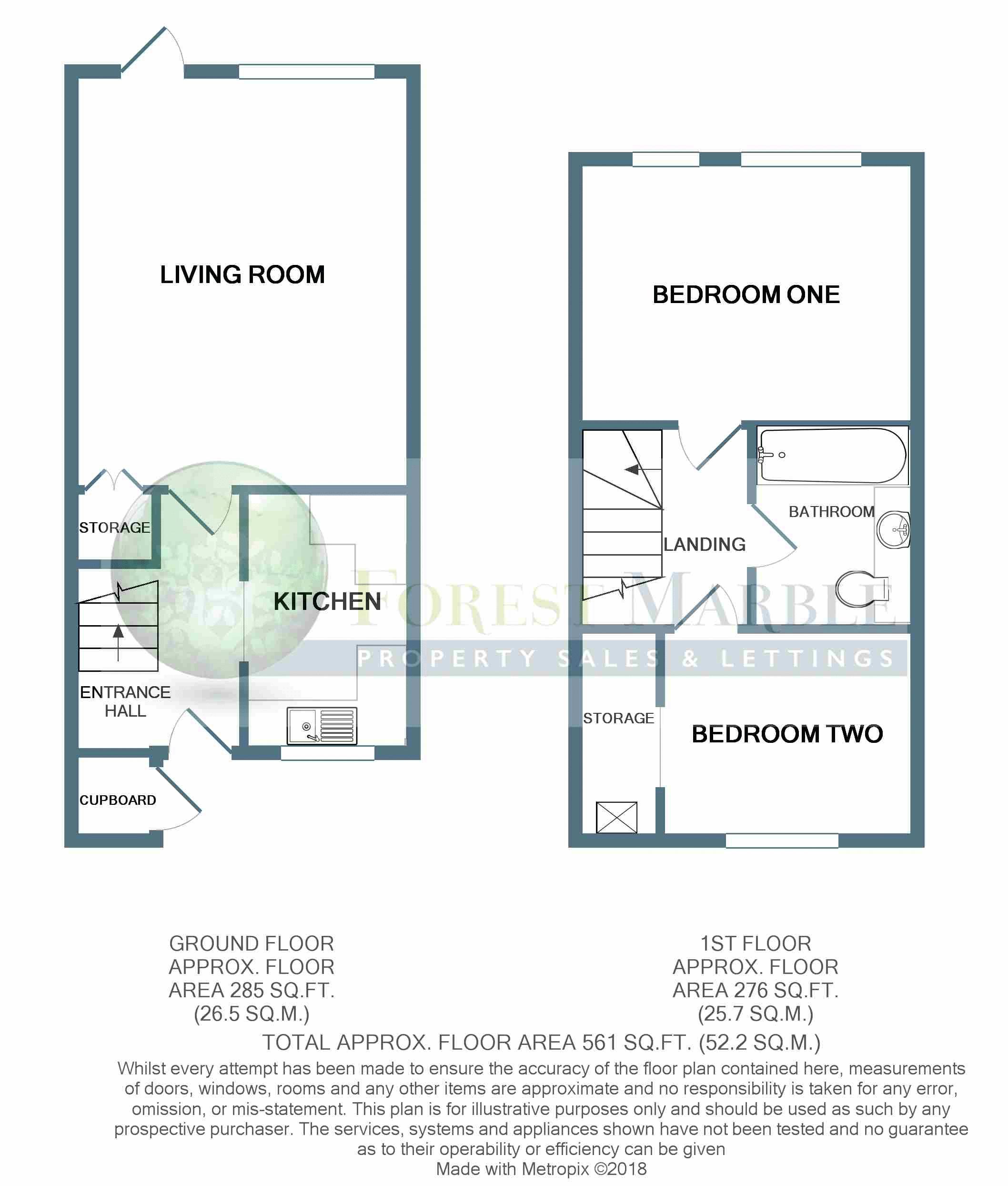 2 bed house for sale in Charter House Drive, Frome - Property Floorplan