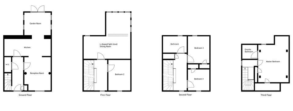 4 bed house for sale in Merriott - Property Floorplan